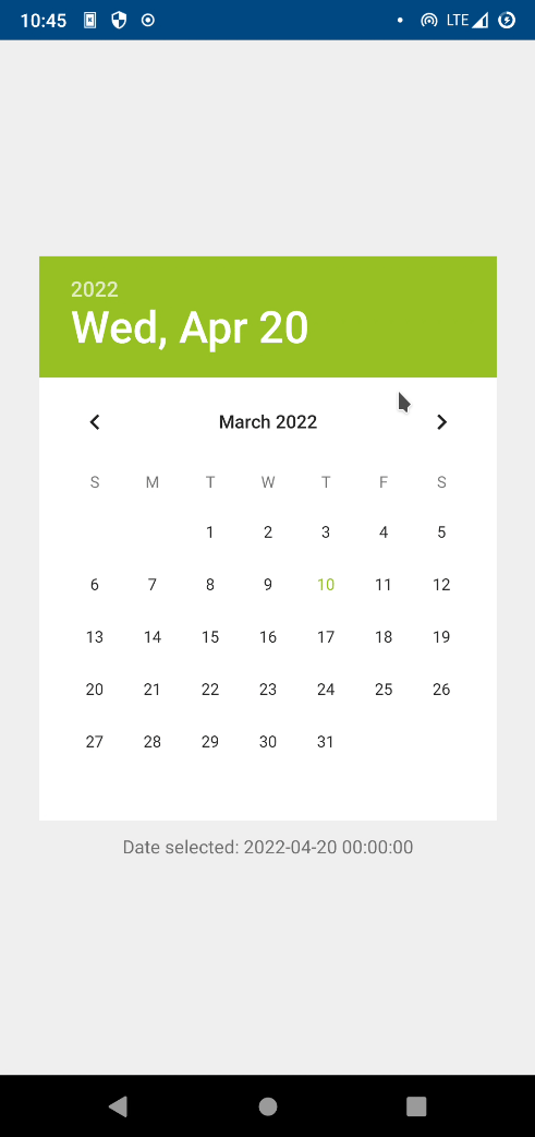 Datepicker - Reference - Enaml-native - CodeLV