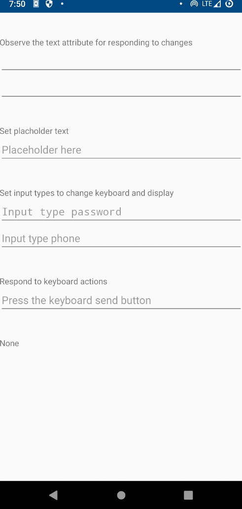 Edittext - Reference - Enaml-native - CodeLV